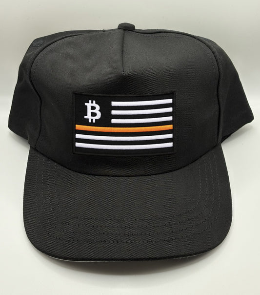 Orange Line Bitcoin Hat - USA MADE